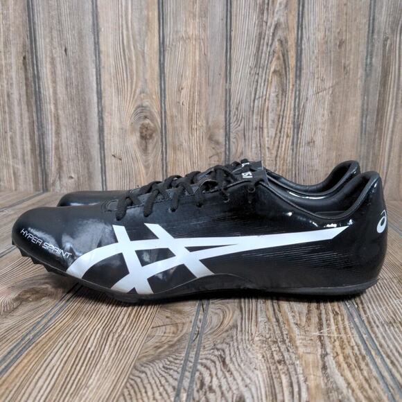Asics Hyper Sprint 7 Track Field Running Shoes Sneakers Black 1091A015 Men Sz 11 - Picture 4 of 11